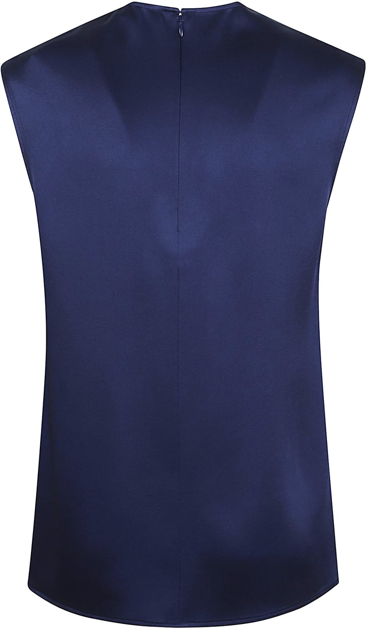 STELLA McCARTNEY Satin Sleeveless Top Lichtblauw
