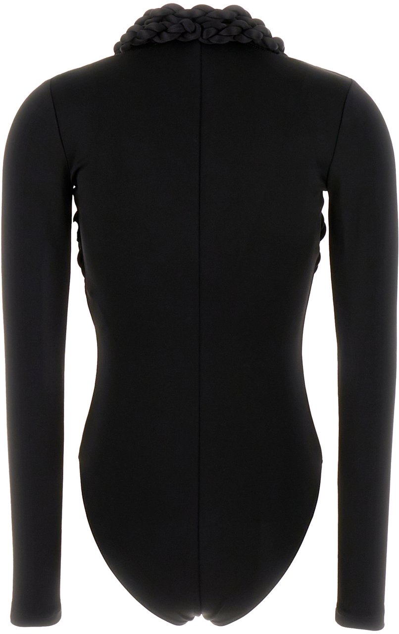 Stella McCartney Stella McCartney Black stretch viscose bodysuit Zwart