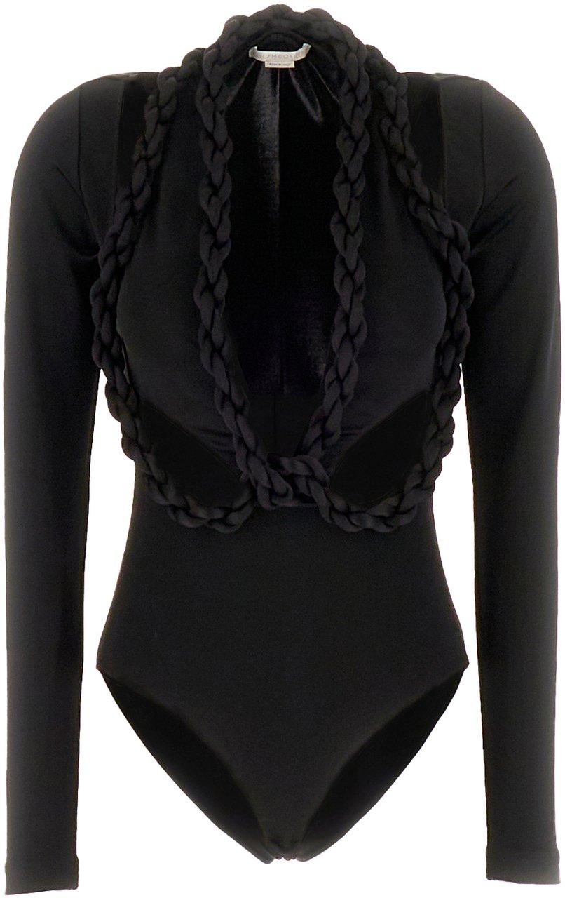 Stella McCartney Stella McCartney Black stretch viscose bodysuit Zwart