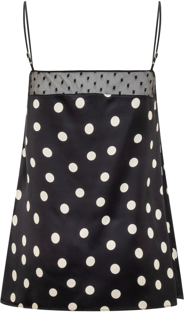 Stella McCartney Top con Motivo Pois Zwart