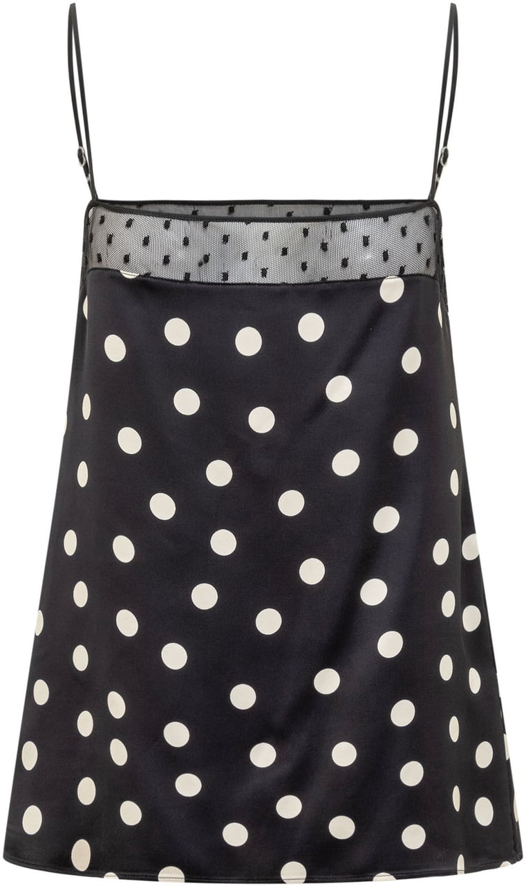 Stella McCartney Top con Motivo Pois Zwart