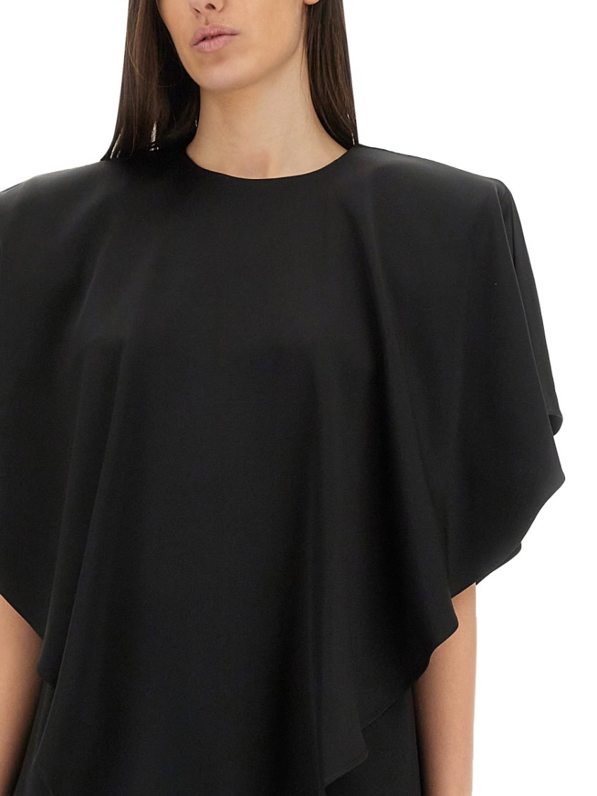 Stella McCartney Draped Black Top Zwart