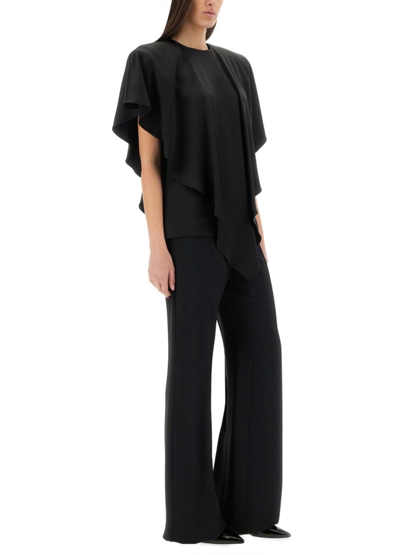 Stella McCartney Draped Black Top Zwart