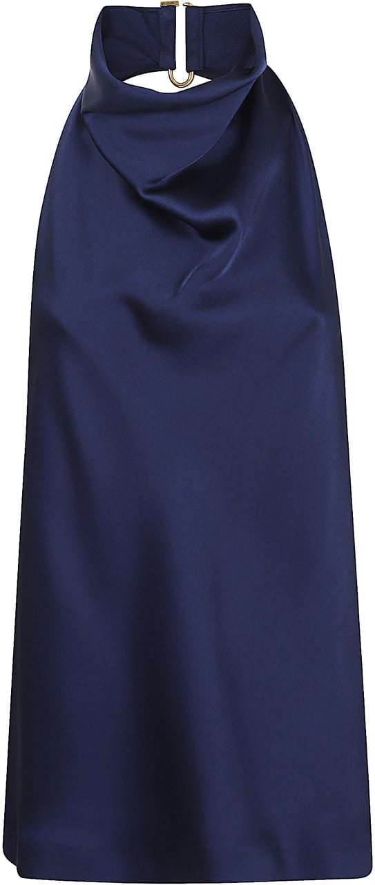 STELLA McCARTNEY Satin Halterneck Top Lichtblauw