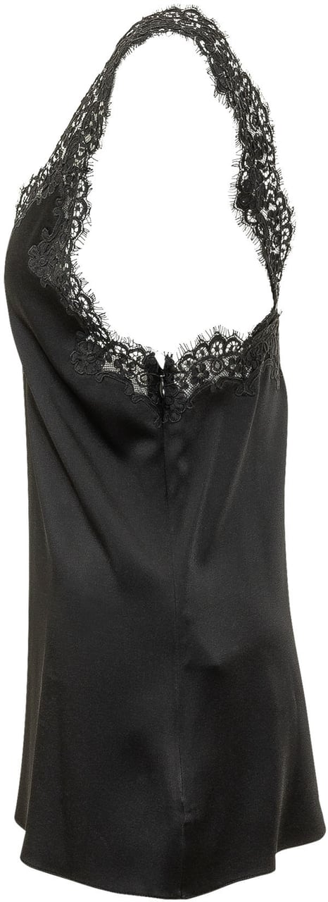 Stella McCartney Top con Pizzo Zwart