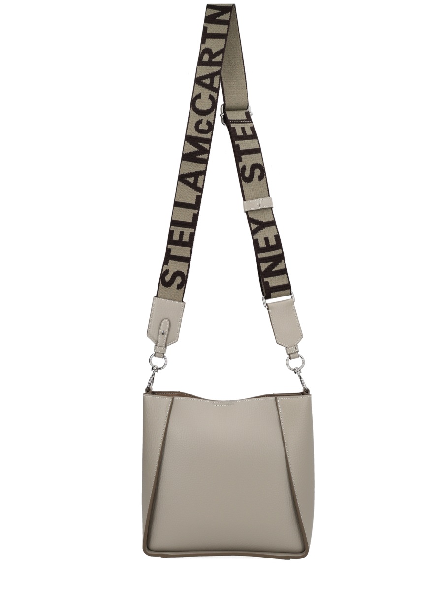 Stella McCartney Polyamide Embossed Circular Logo Bag Grijs