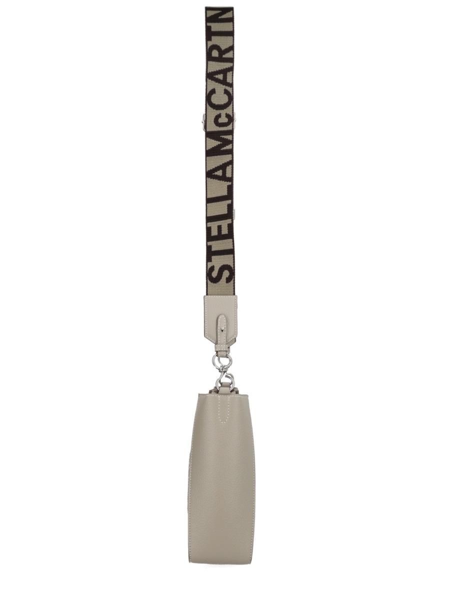 Stella McCartney Polyamide Embossed Circular Logo Bag Grijs