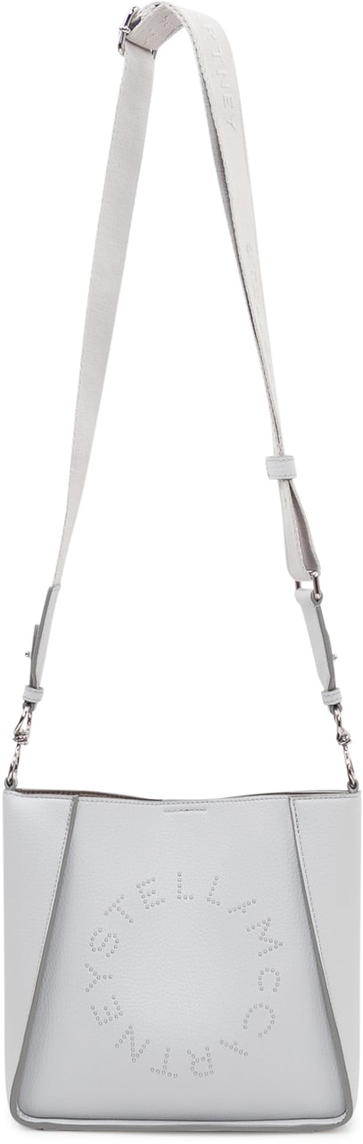 Stella McCartney Borsa Crossbody con Logo Traforato Lichtgrijs