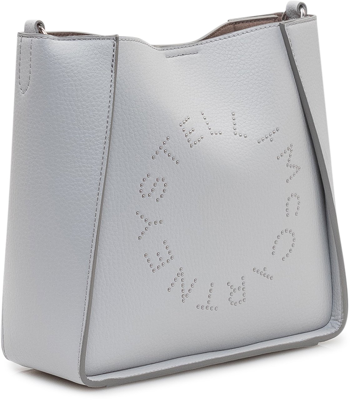 Stella McCartney Borsa Crossbody con Logo Traforato Lichtgrijs