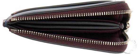 Stella McCartney Compact Zipped Wallet With Perforated Logo Grijs
