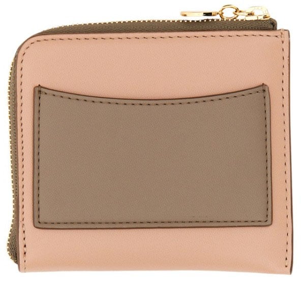 Stella McCartney Compact Zipped Wallet With Front Logo Detail Roze