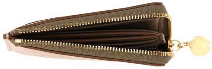 Stella McCartney Compact Zipped Wallet With Front Logo Detail Roze