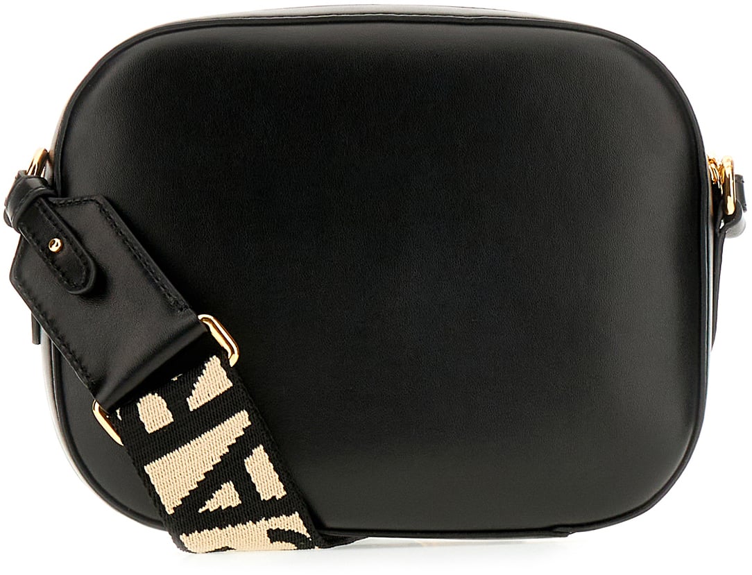 Stella McCartney Stella McCartney Black alter mat mini Stella Logo crossbody bag Zwart