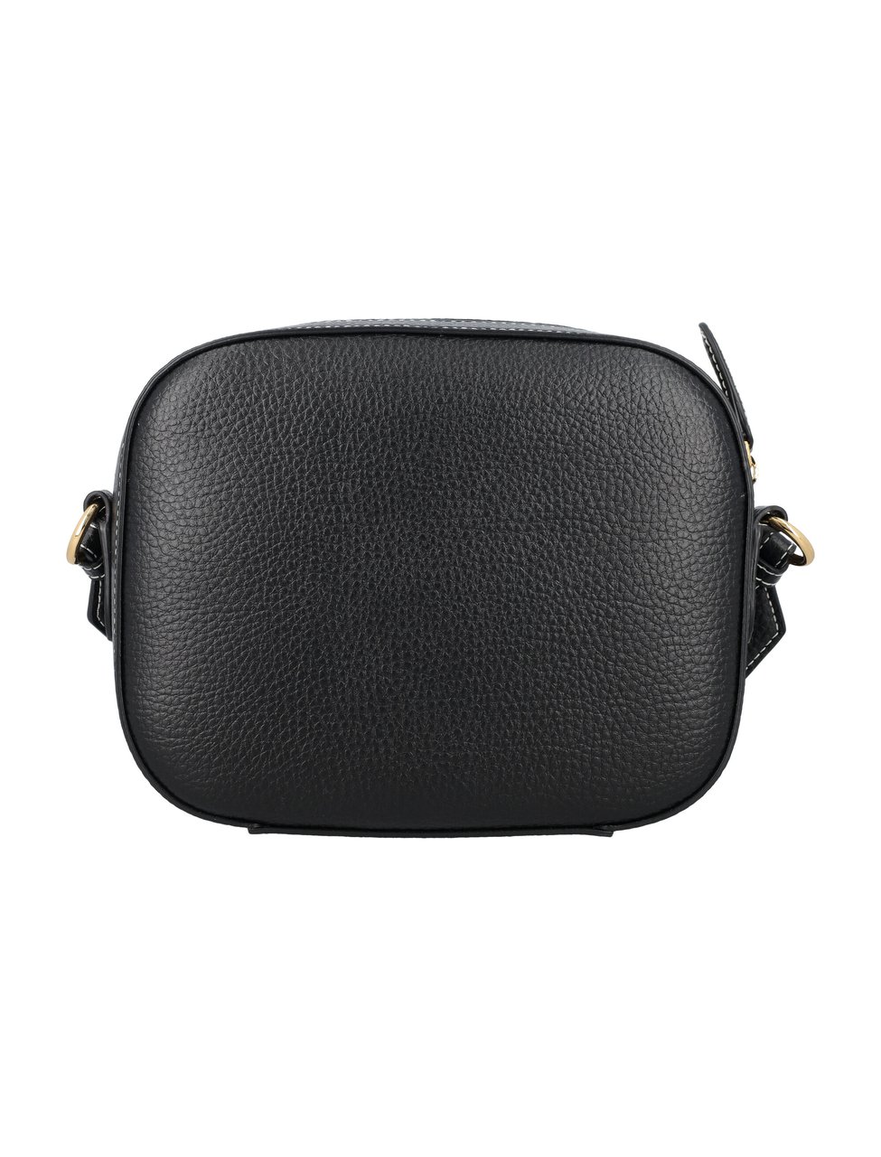 Stella McCartney Logo Camera Bag Embossed Grainy Alter Ma Nero Zwart
