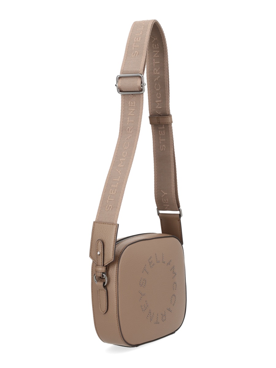 Stella McCartney Room Perforated Logo Crossbody Bag Bruin