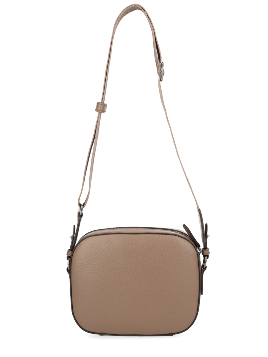 Stella McCartney Room Perforated Logo Crossbody Bag Bruin