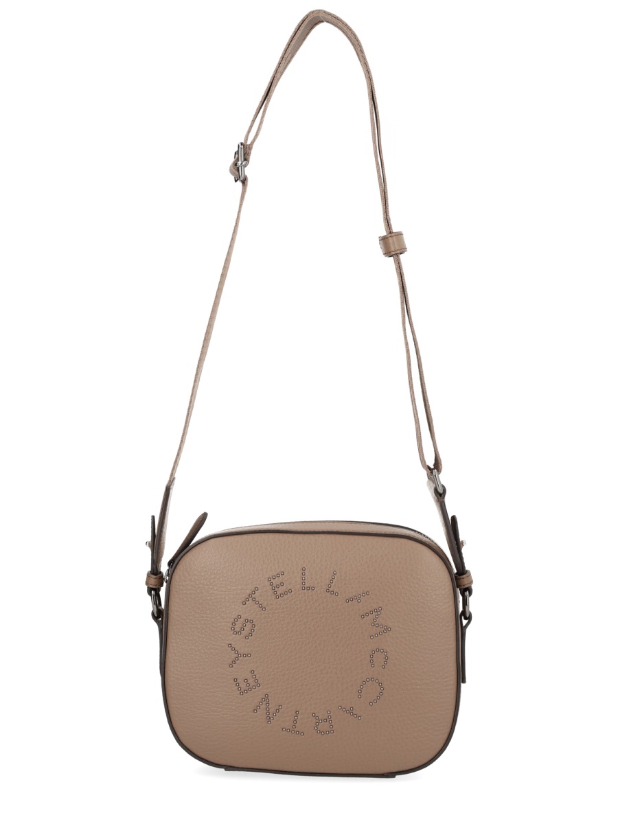 Stella McCartney Room Perforated Logo Crossbody Bag Bruin