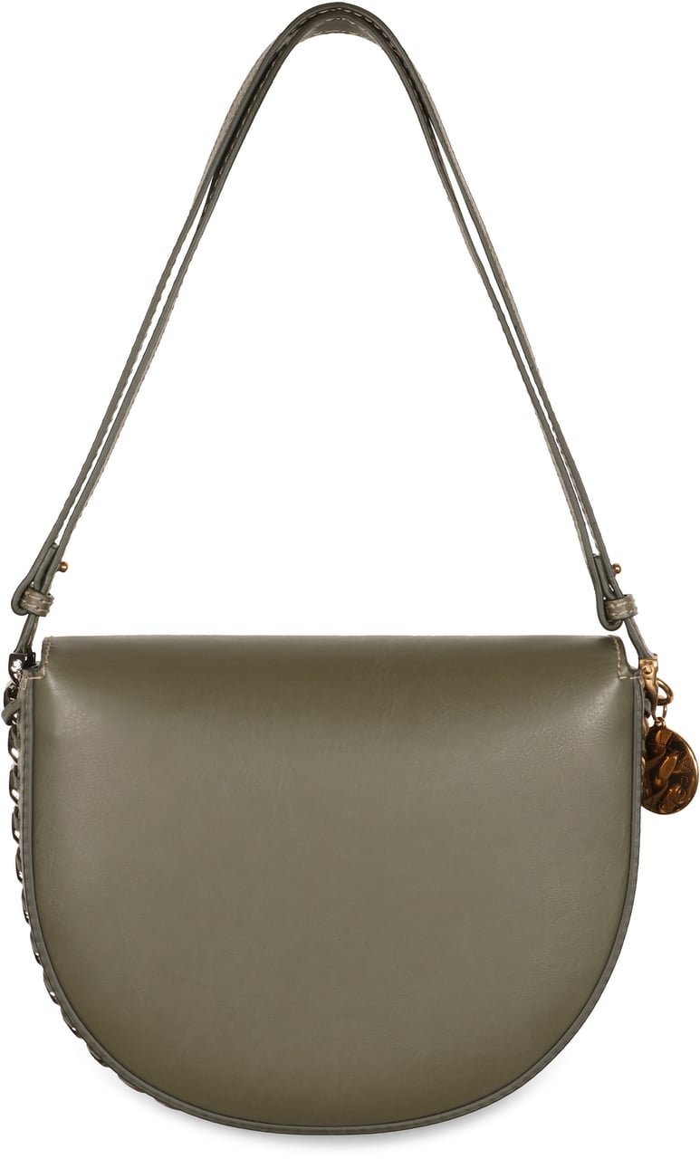 Stella McCartney Frayme vegan leather shoulder bag Groen