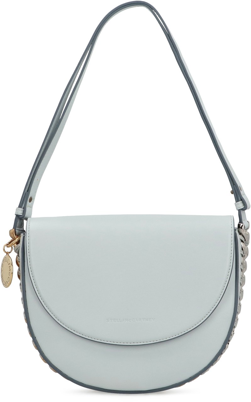 Stella McCartney Shoulder bag with flap medium Frayme Lichtblauw