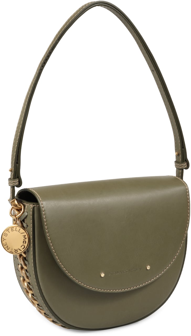 Stella McCartney Frayme vegan leather shoulder bag Groen