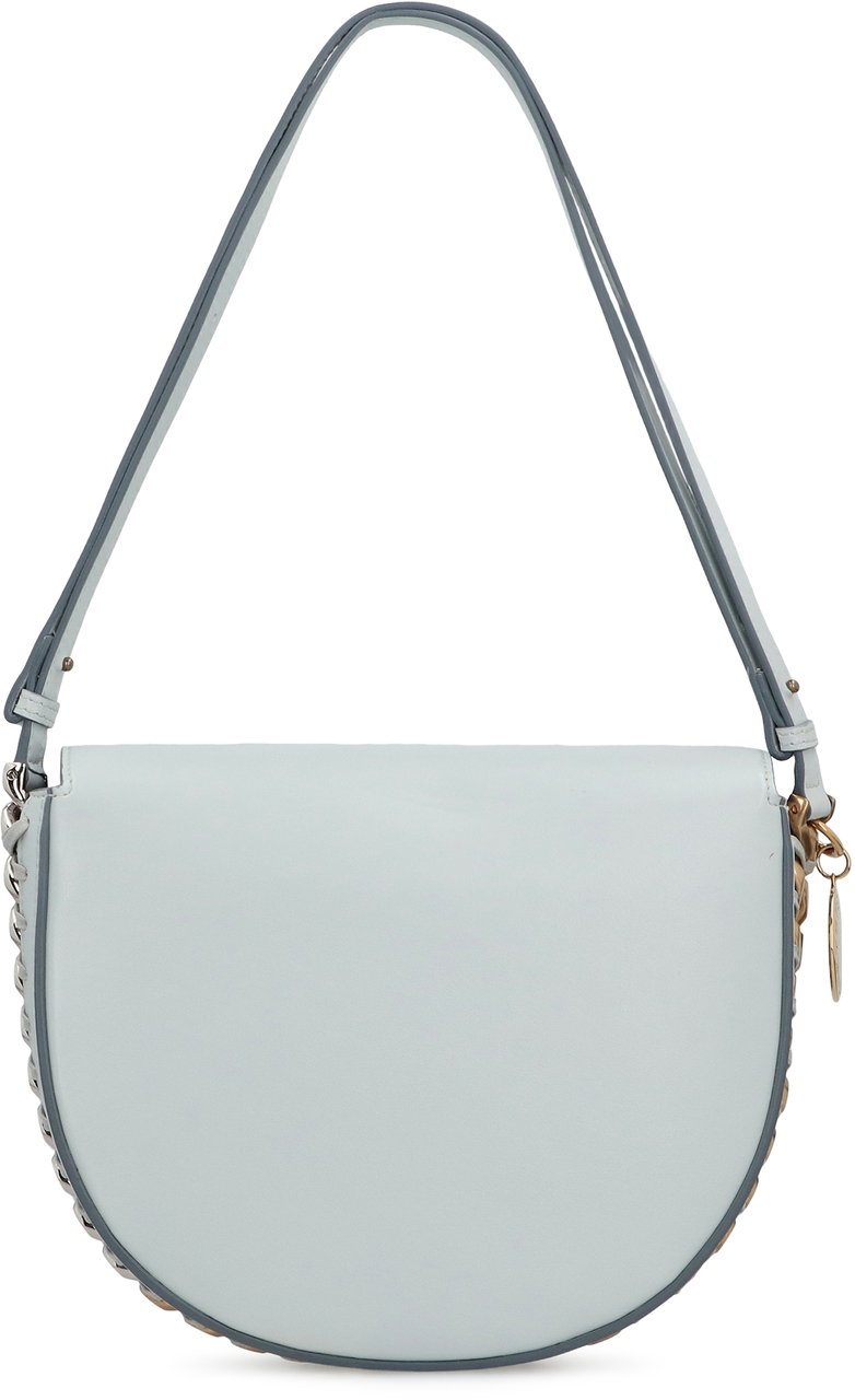 Stella McCartney Shoulder bag with flap medium Frayme Lichtblauw