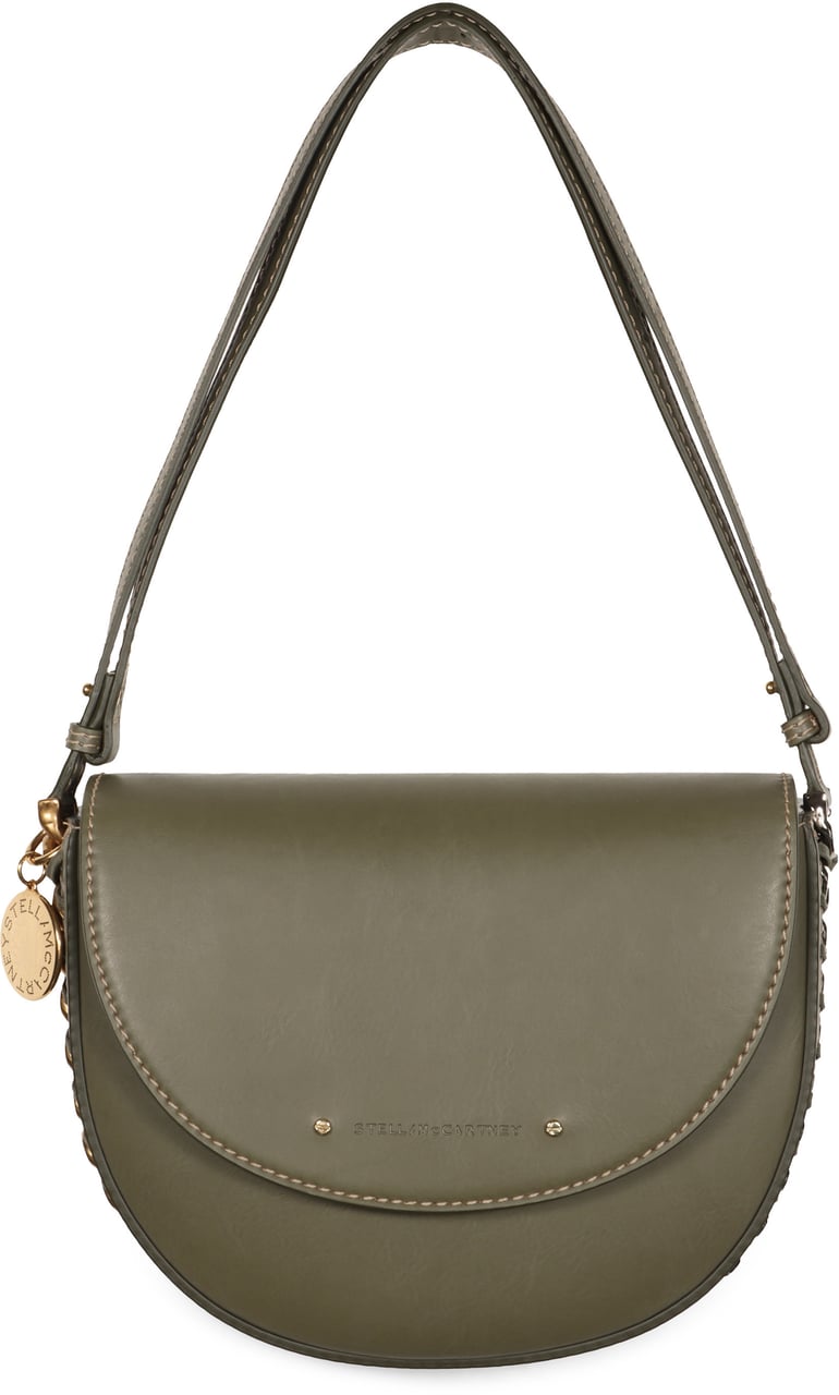 Stella McCartney Frayme vegan leather shoulder bag Groen