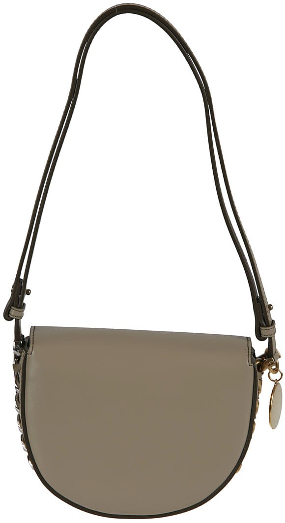 Stella McCartney Semi-Circular Structured Bag With Chain Detailing Bruin