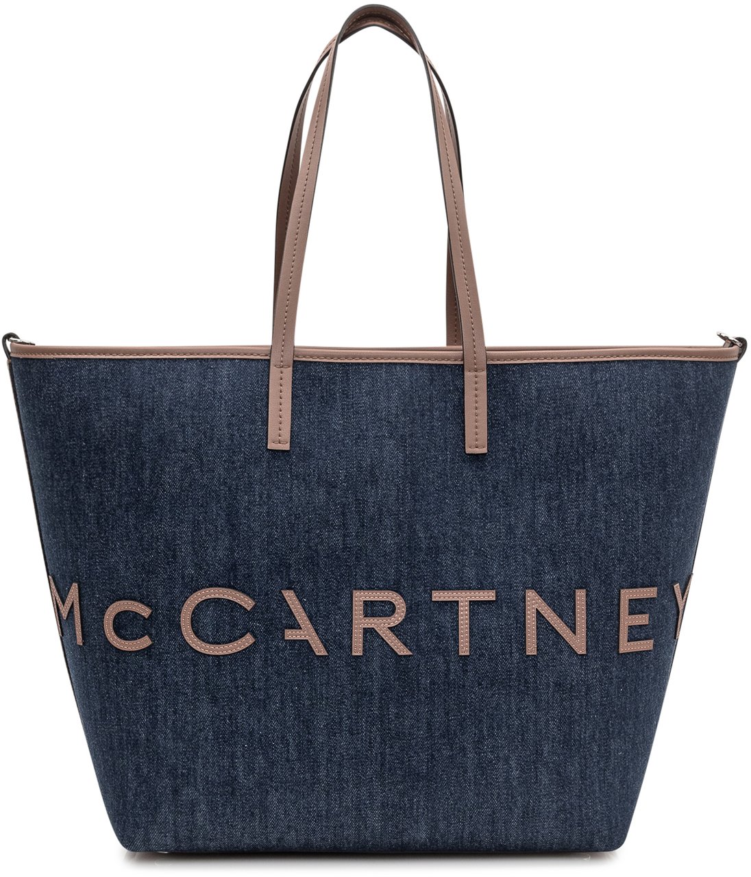 Stella McCartney Borsa Tote in Denim Ecologico Blauw