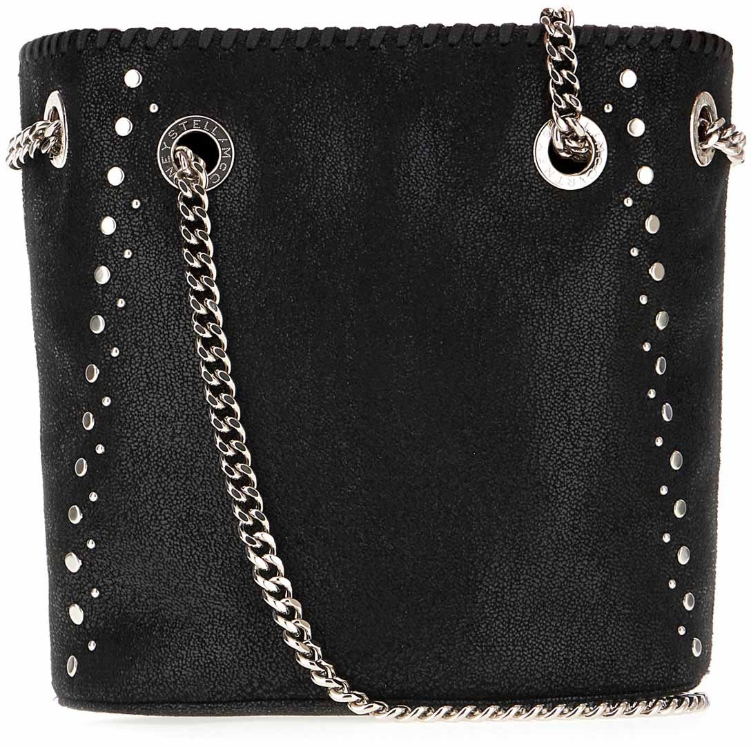 Stella McCartney Stella McCartney Black shaggy deer Falabella bucket bag Zwart