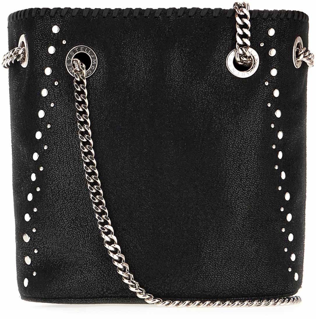 Stella McCartney Stella McCartney Black shaggy deer Falabella bucket bag Zwart