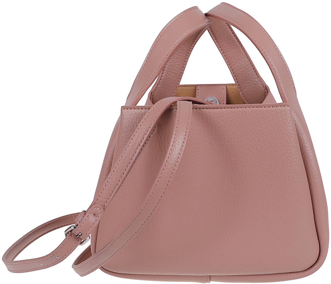 Stella McCartney Triangular-Shaped Pebbled Texture Bag Roze