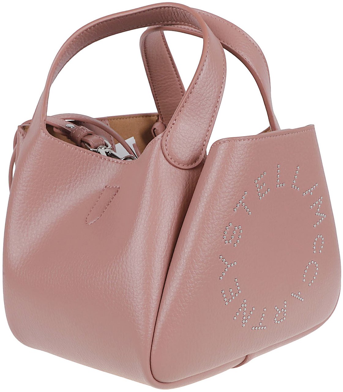 Stella McCartney Triangular-Shaped Pebbled Texture Bag Roze
