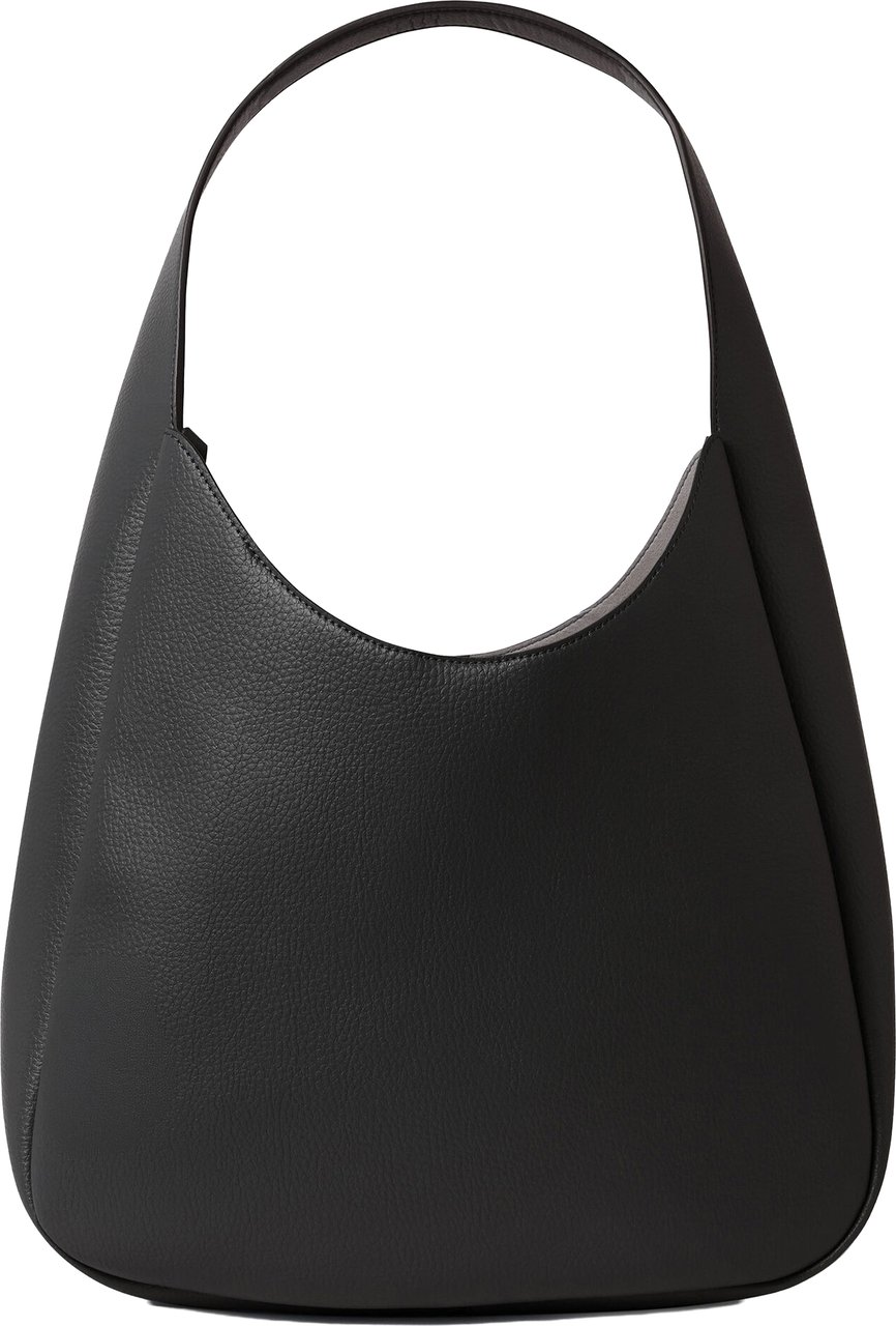 Stella McCartney Black Large Hobo Eco Grainy Shoulder Bag Zwart