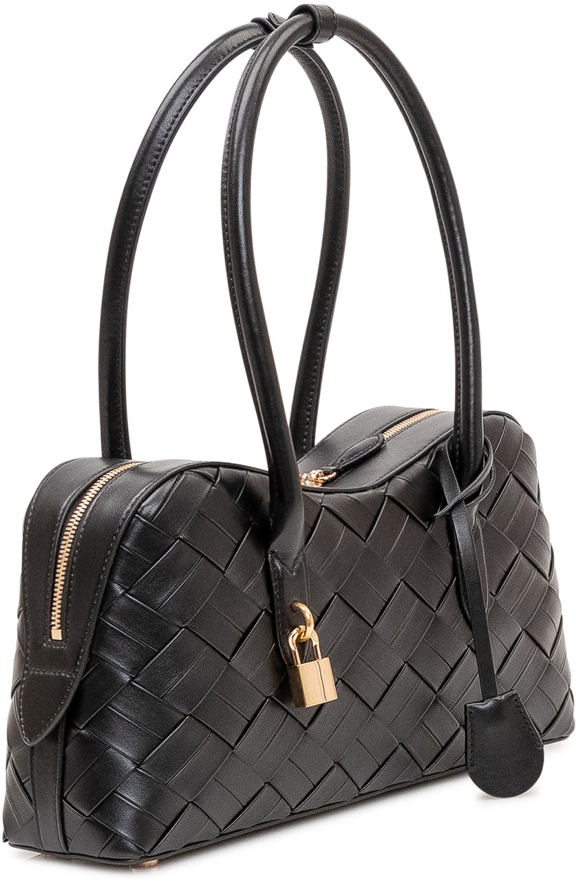 Stella McCartney Borsa a Mano Ryder con Intreccio e Doppio Manico Zwart