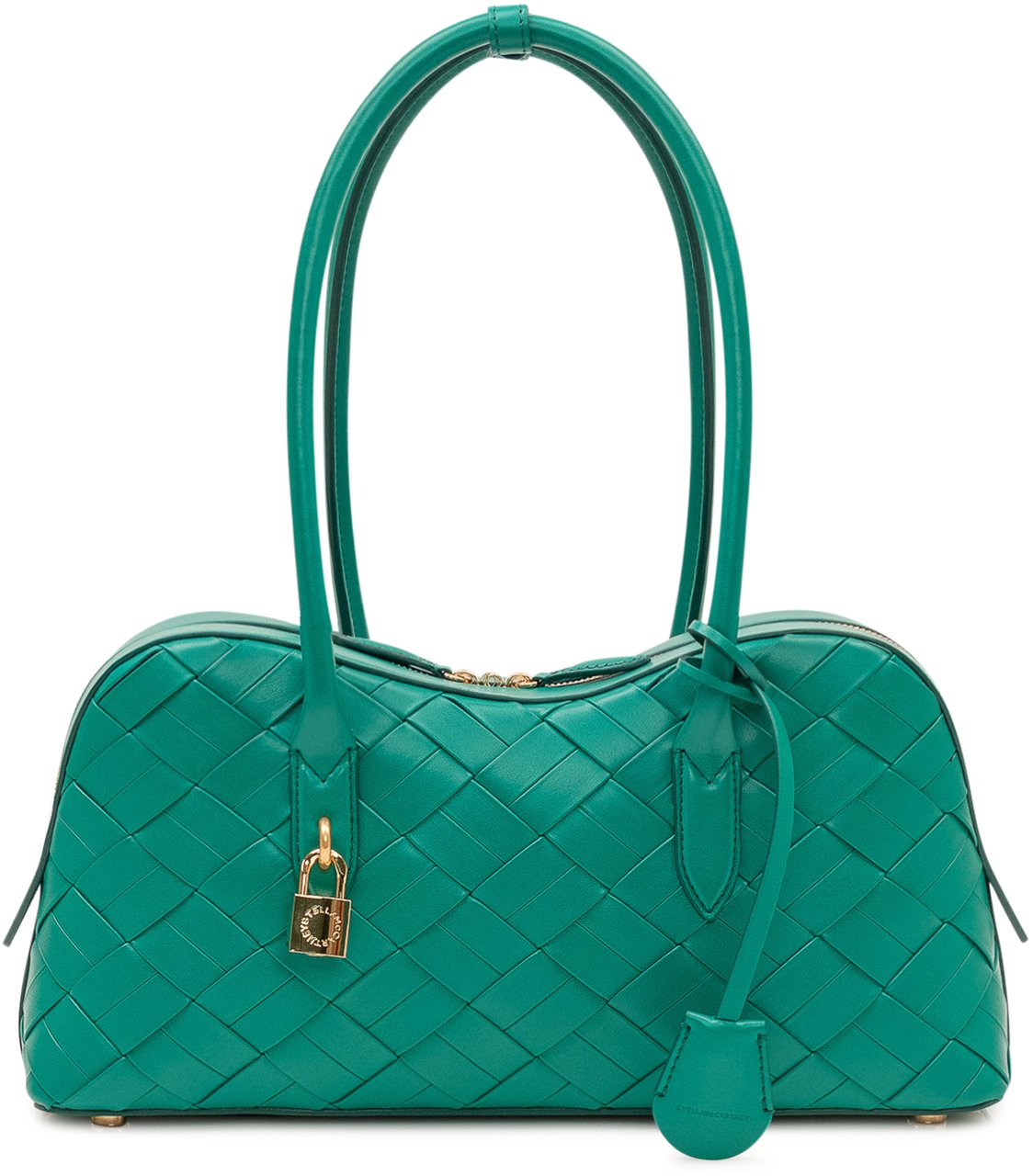 Stella McCartney Borsa a Mano Stella Ryder con Intreccio e Lucchetto Groen