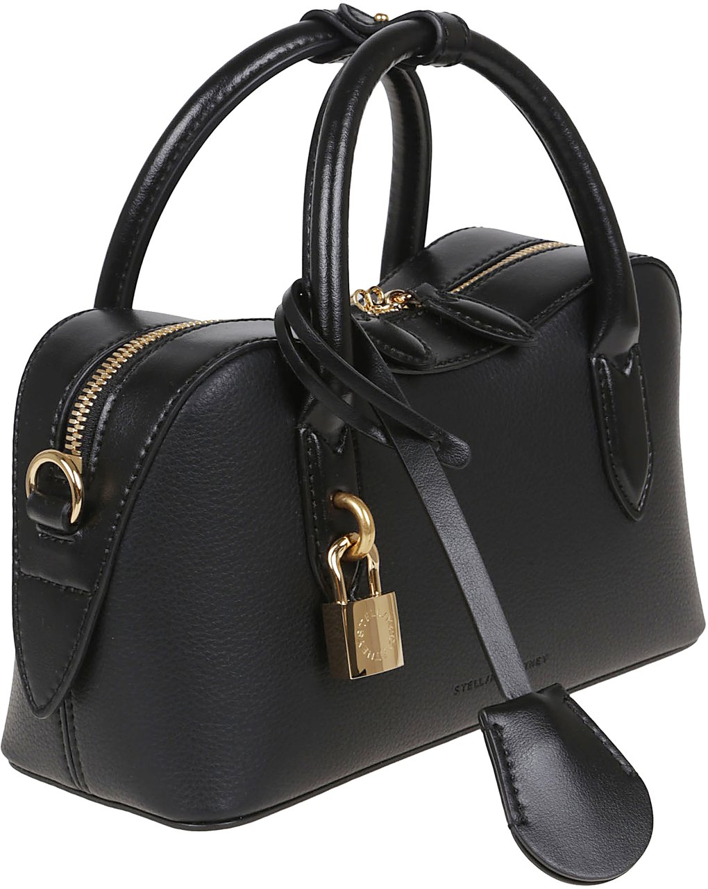 Stella McCartney STELLA McCARTNEY Stella Ryder Small Bag Embossed Grainy Eco Alter Mat - Murraya + Vegea Zwart