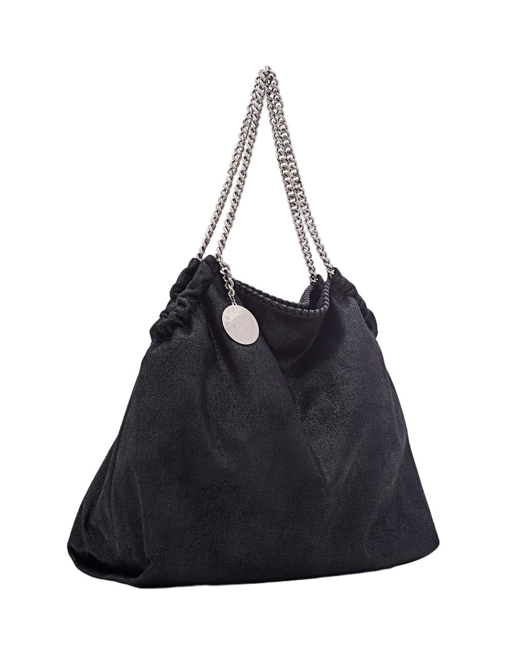 Stella McCartney Black Eco Shaggy Deer Tote Bag Zwart
