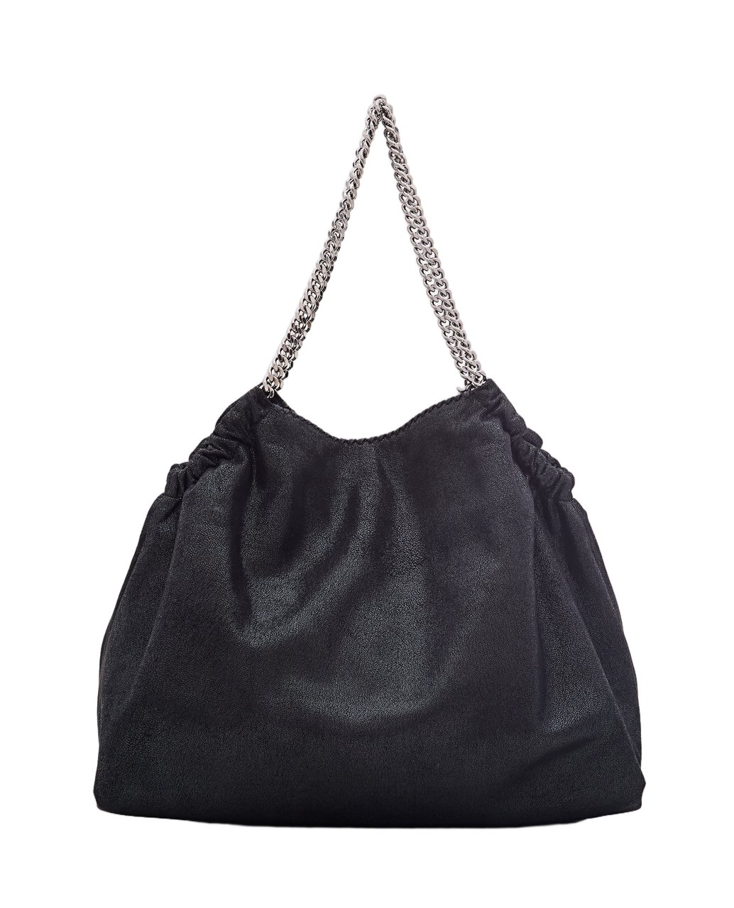 Stella McCartney Black Eco Shaggy Deer Tote Bag Zwart