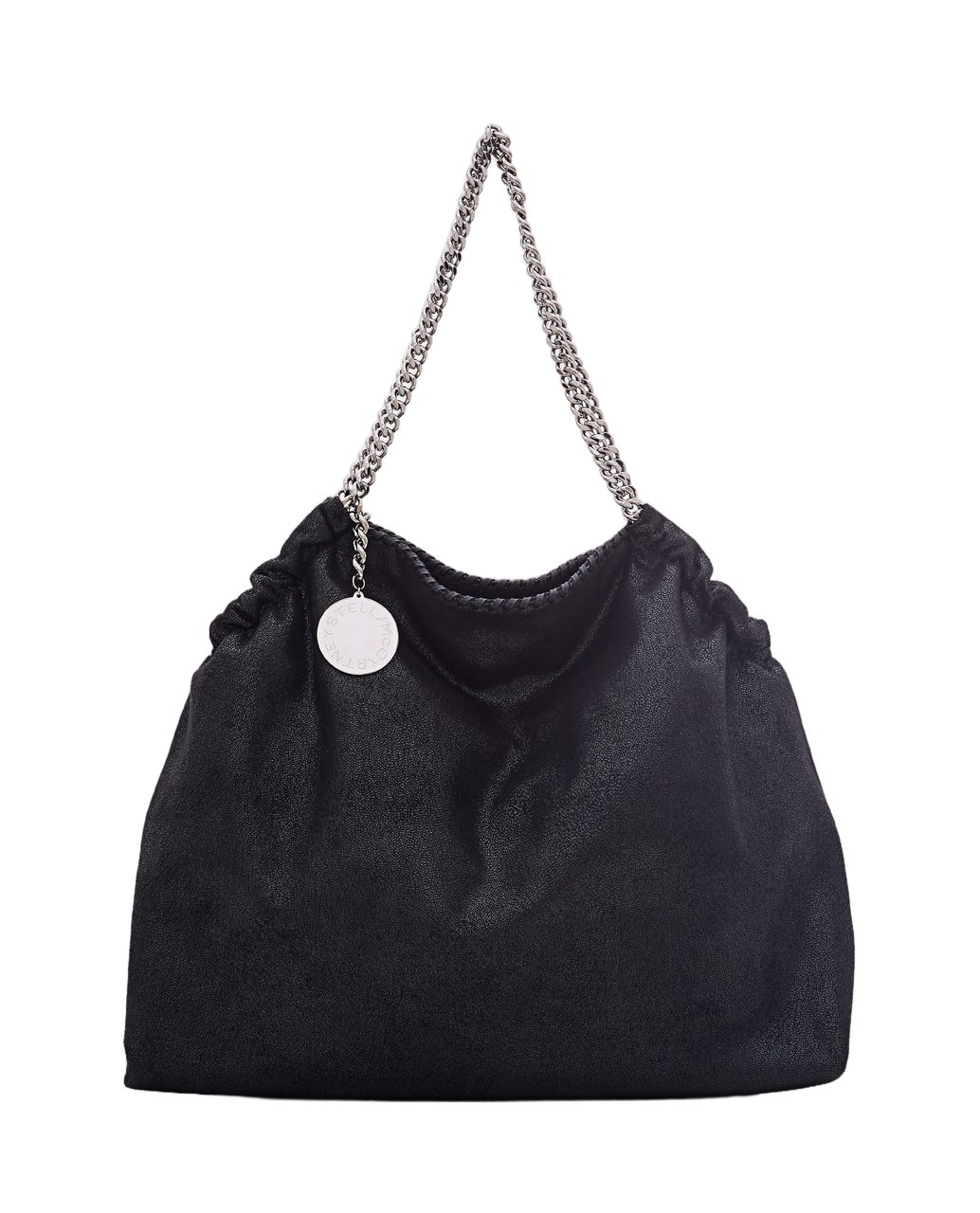Stella McCartney Black Eco Shaggy Deer Tote Bag Zwart