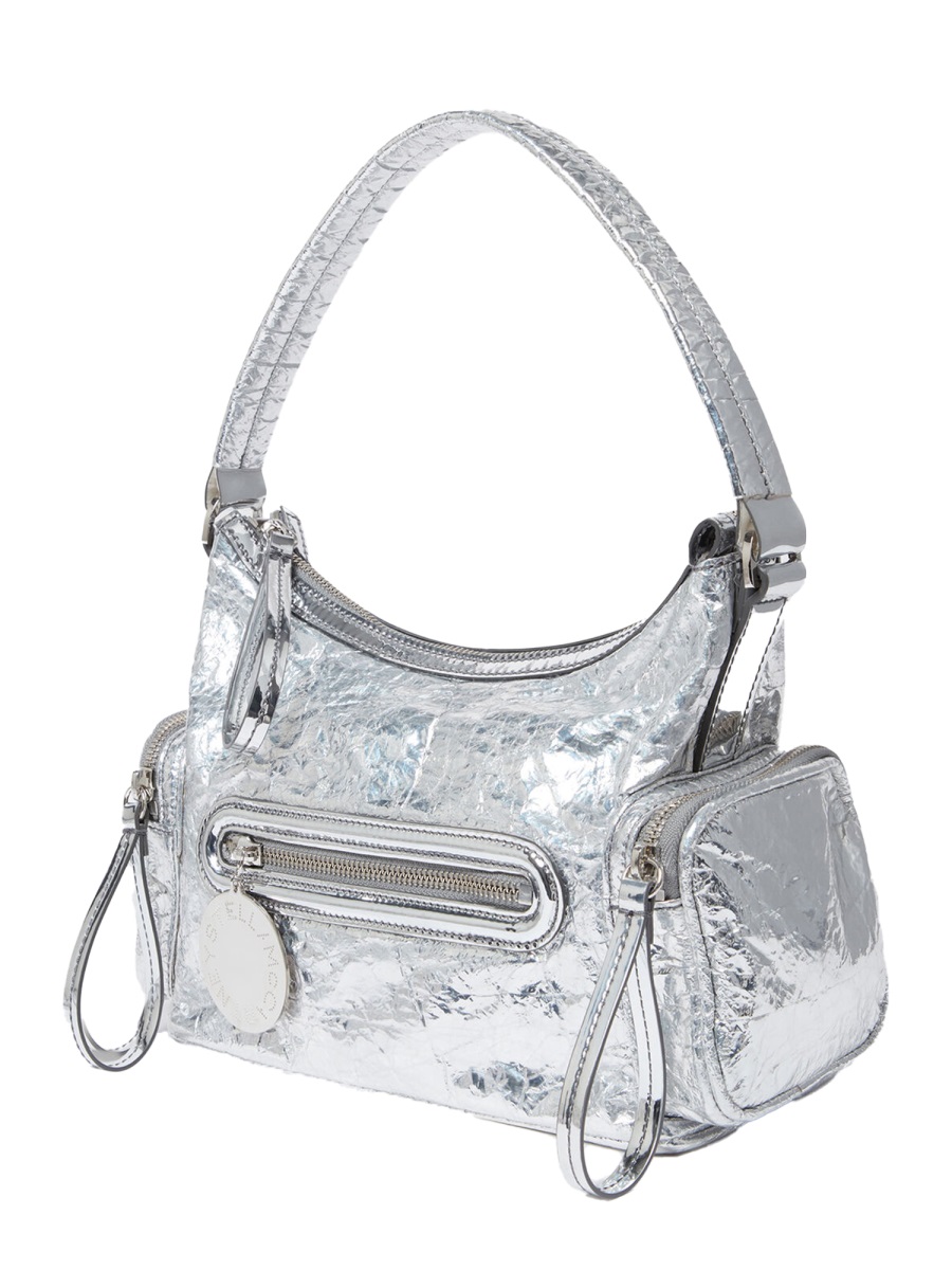 Stella McCartney Dartmoor Metallic Crinkled Handbag Wit
