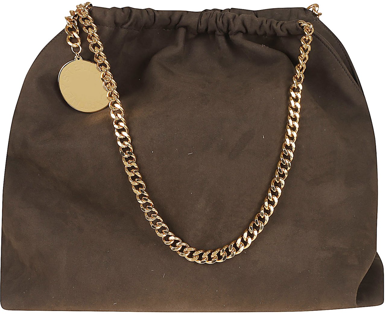 STELLA McCARTNEY Falabella Medium Drawstring Alter Suede Maroon