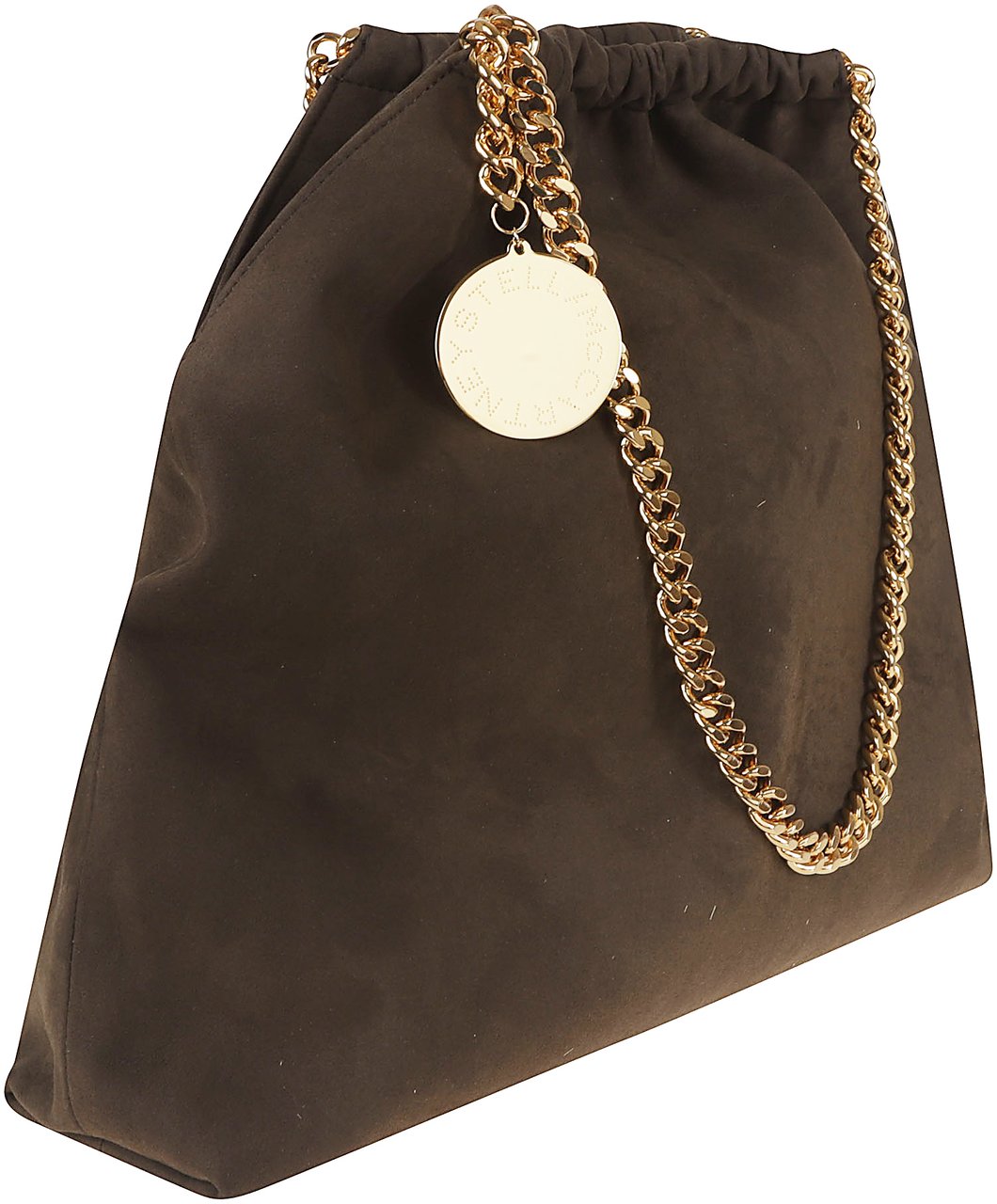 STELLA McCARTNEY Falabella Medium Drawstring Alter Suede Maroon