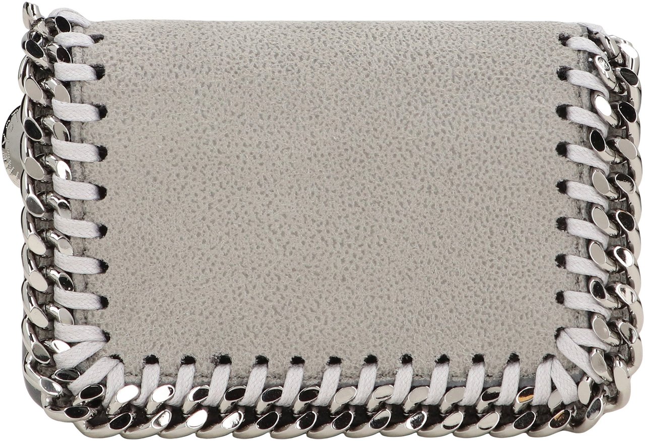 Stella McCartney Wallet with small flap Falabella Grijs