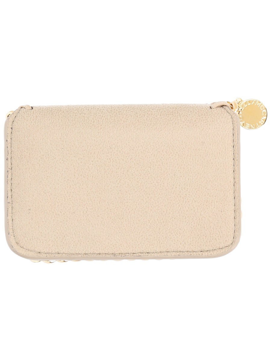 Stella McCartney Neutral Falabella Chain Trim Wallet Neutraal