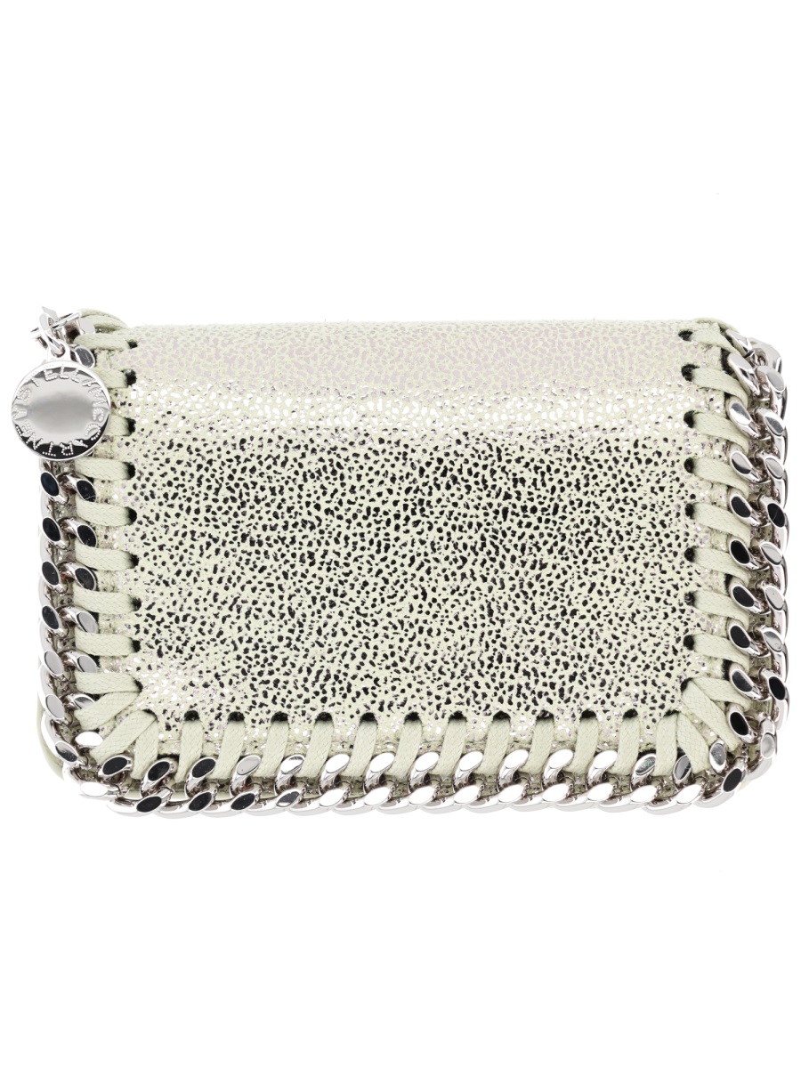 Stella McCartney Falabella Silver Speckled Card Holder Wit