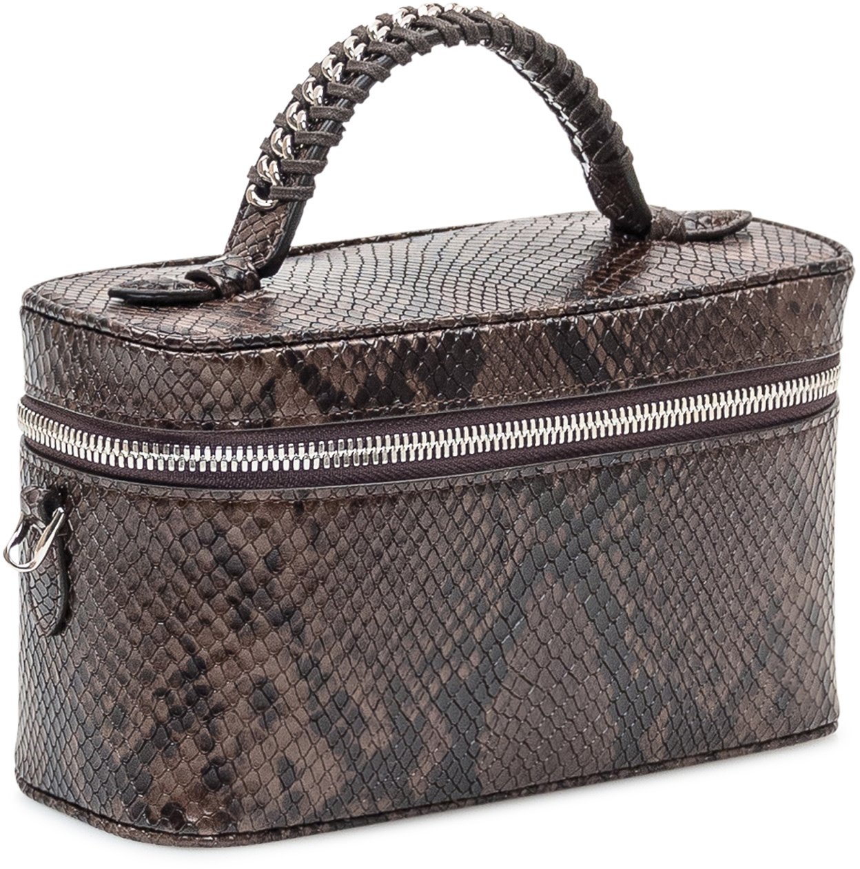 Stella McCartney Borsa Vanity in Stampa Pitone Bruin