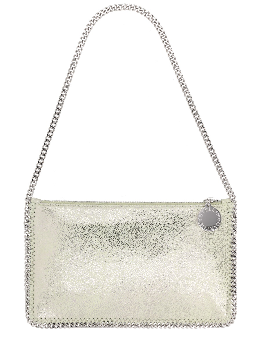 Stella McCartney Falabella Metallic Shimmering Shoulder Bag Neutraal