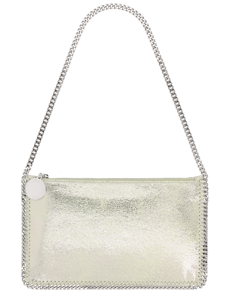 Stella McCartney Falabella Metallic Shimmering Shoulder Bag Neutraal