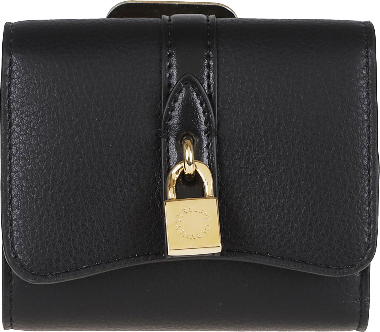 STELLA McCARTNEY Stella Ryder Trifold Wallet Embossed Grainy Eco Alter Mat - Murraya + Vegea Zwart