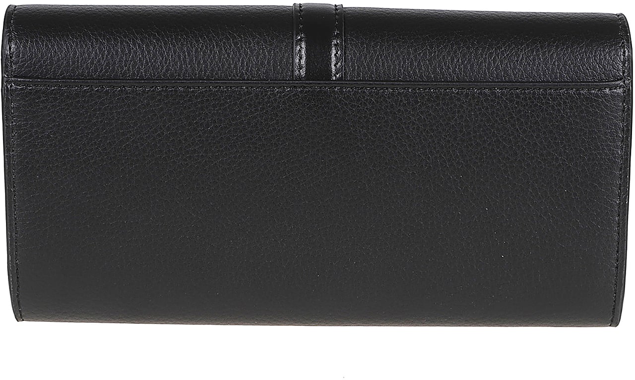 Stella McCartney STELLA McCARTNEY Stella Ryder Continental Wallet Embossed Grainy Eco Alter Mat - Murraya + Vegea Zwart